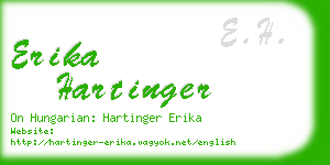 erika hartinger business card
